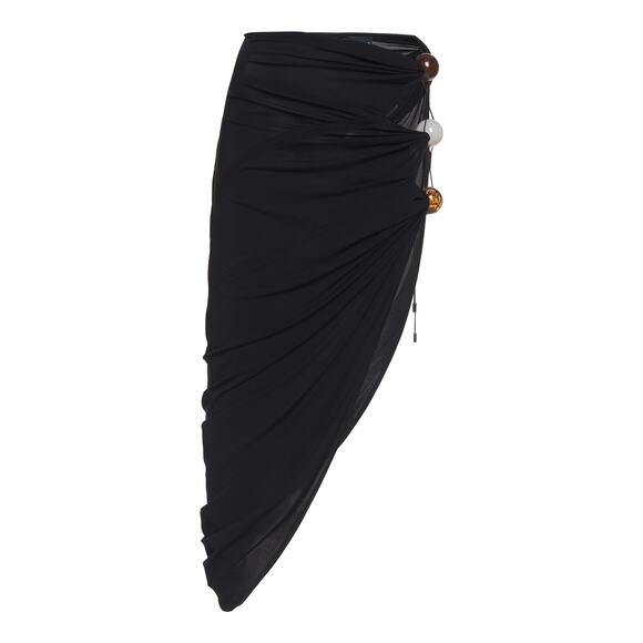 Jacquemus Black Draped Skirt - Picture 1 of 4